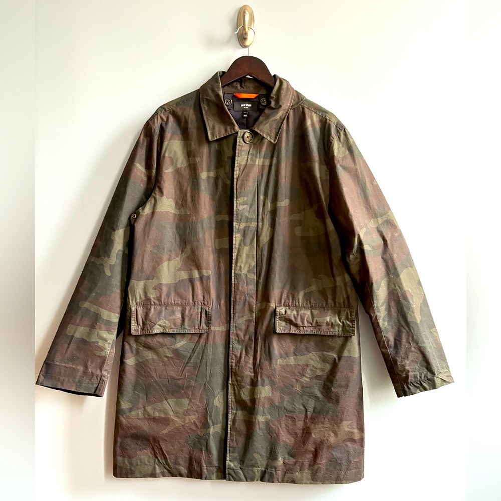 Jack Spade Camouflage Waxed Cotton Trench 
sz M